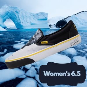 🧊Vans Slip-on 🌏 National Geographic Then/ Now Greenland Pine Island Glacier